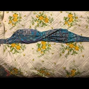 blue bandeau swim suit top size M